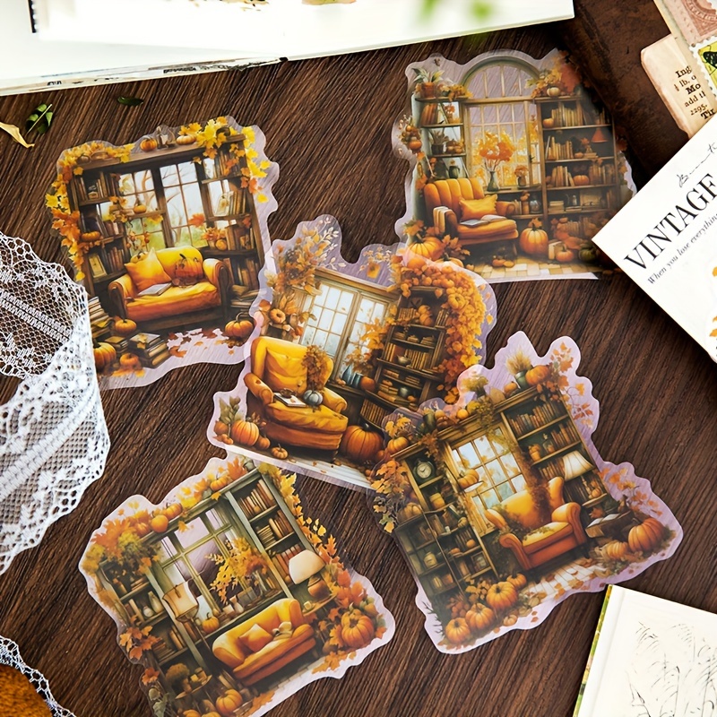 10 Retro House Stickers Pet Sticker Pack Hand Account Diy Material