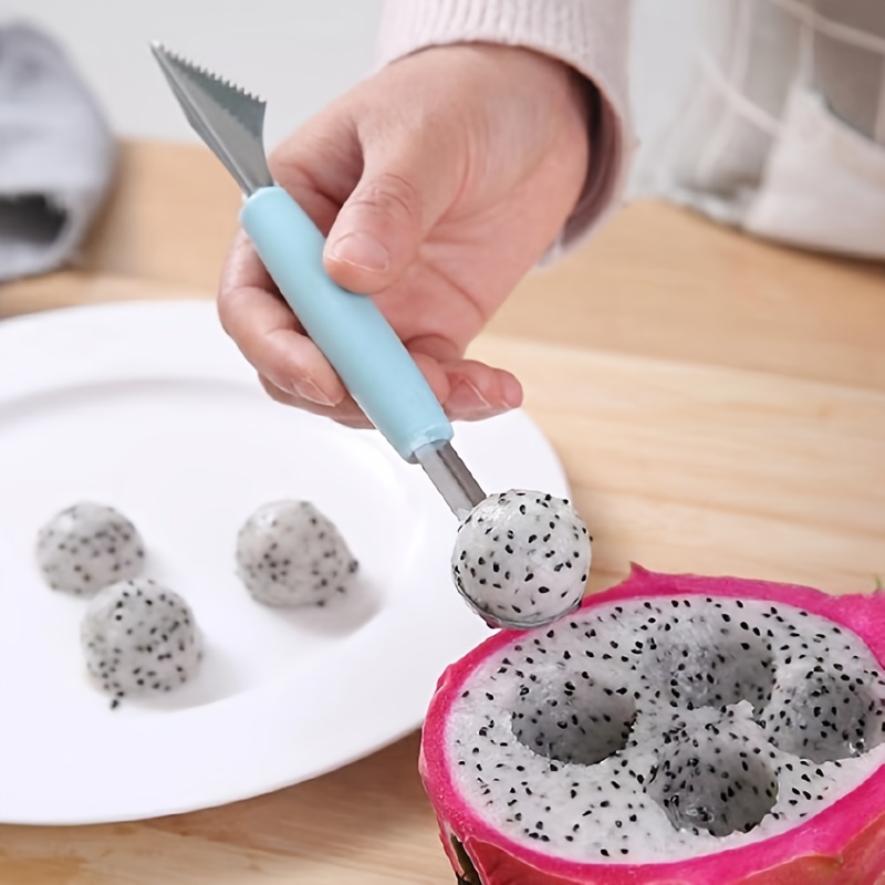 Stainless Steel Fruit Ice Ball Spoon Fruit Watermelon Cutter Melon Baller  Scoop Set Ball Digger Watermelon Scoop Carved Knife Creative Spoon Fruit  Tool Fruit Platter Tool Kitchen Stuff, Kitchen Gadgets - Temu