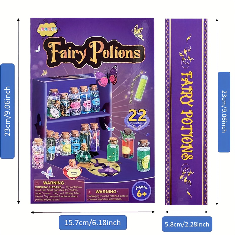 Fairy Magic Potion Stickers, Glittery Resin Stickers