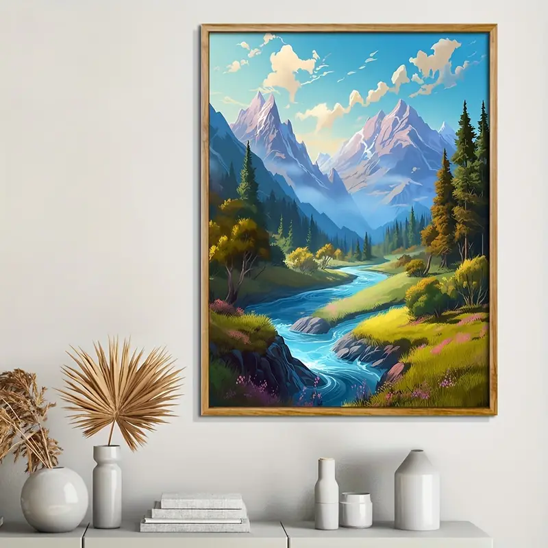 Forest Stream Digital Oil Painting Kit Suitable For Adults - Temu
