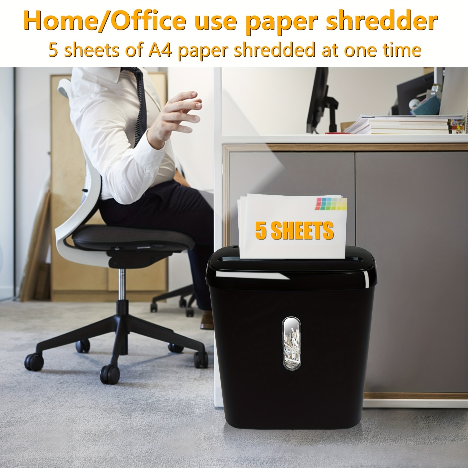 Electric Paper Shredder Portable Desktop Small Tool USB Strip Cutting  Machine US