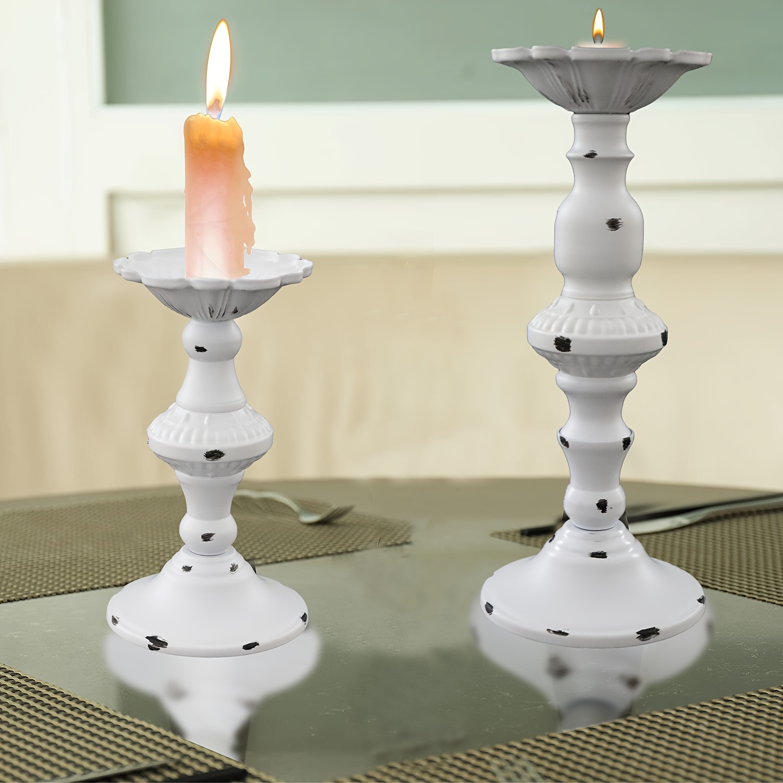 3pcs Modern Iron Candlestick For Romantic Wedding Dinner And Party Decor  Tall Candle Stand With Gothic Design For Home And Halloween, Don't Miss  These Great Deals