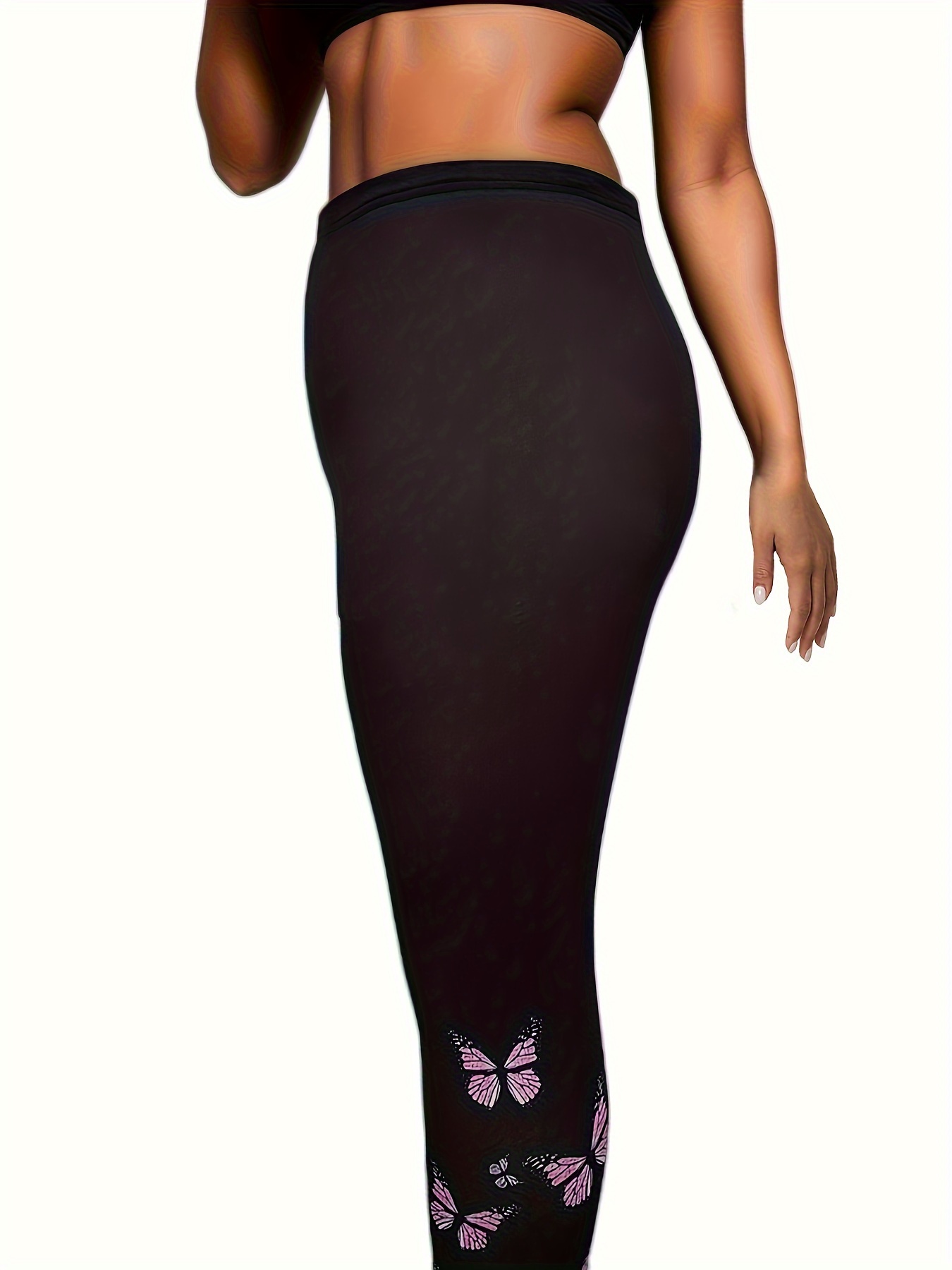 Glitter Butterfly Print Long Sleeve Lounge Set