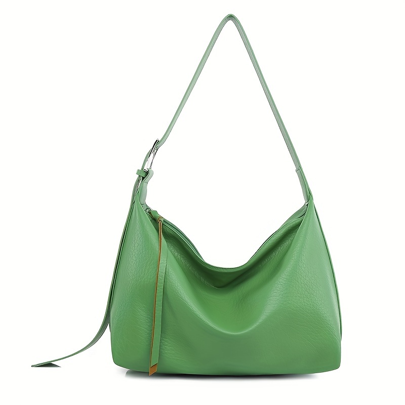 Womens Green Crossbody Bag Vegan Leather Bag Minimalist 