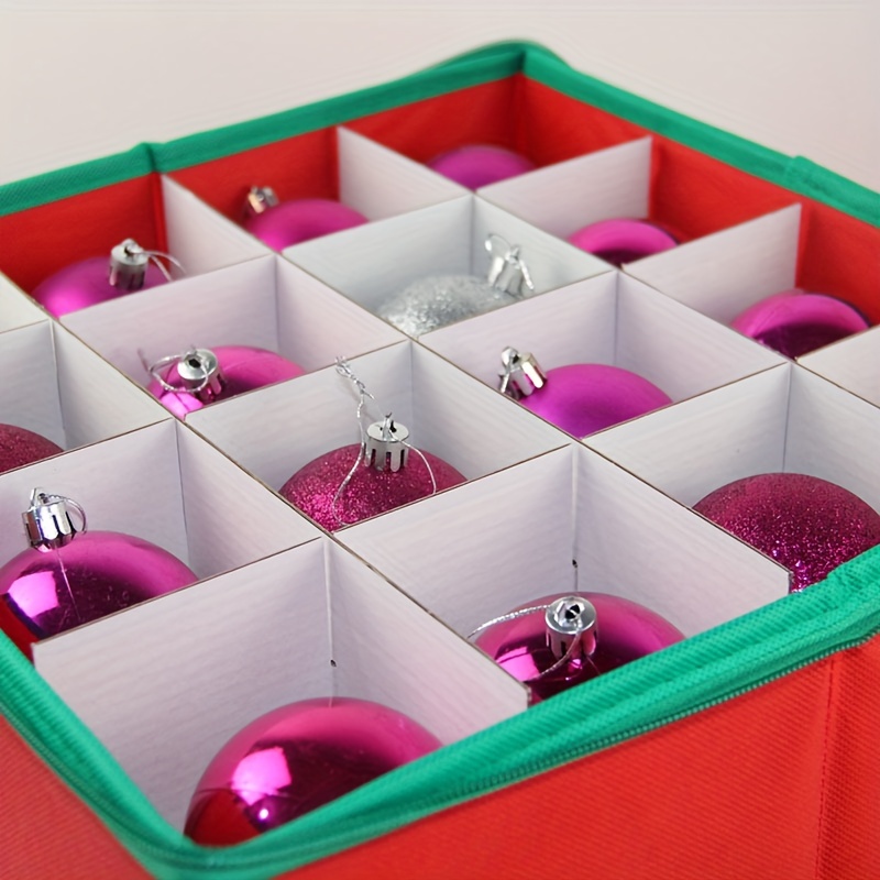 Colored Ball Storage Box Christmas Ornament Organizer - Temu