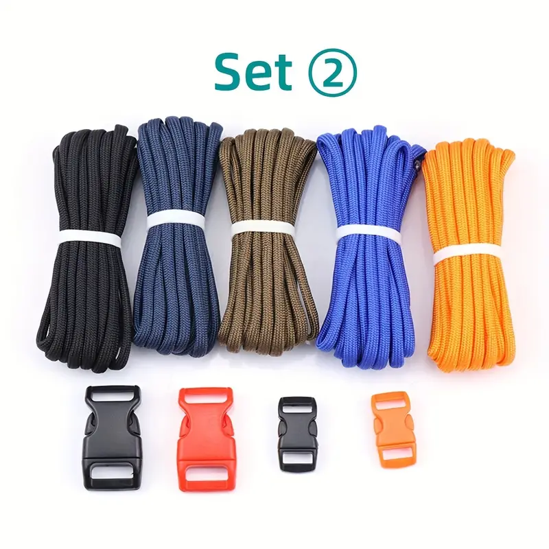 5 7 core Paracord Rope With Buckle Portable Survival - Temu