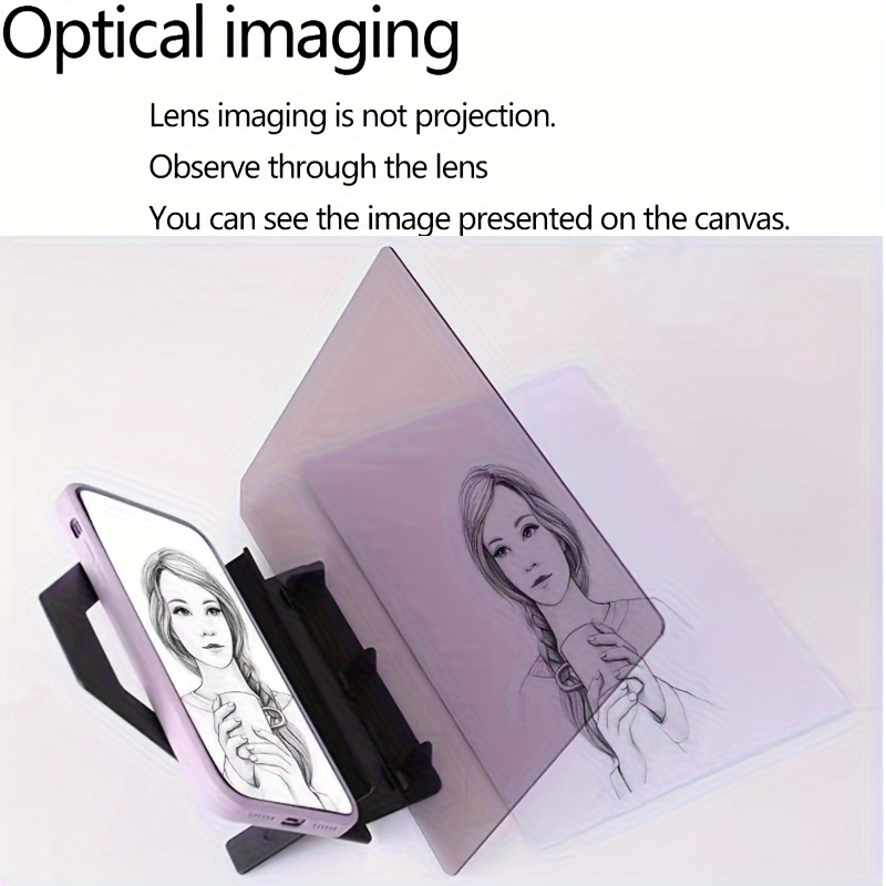 ETCHR Mirror Optical Drawing Board - Optical Tracing and Sketch Projector -  Mirror Can Reflect On All Surfaces - Tool for
