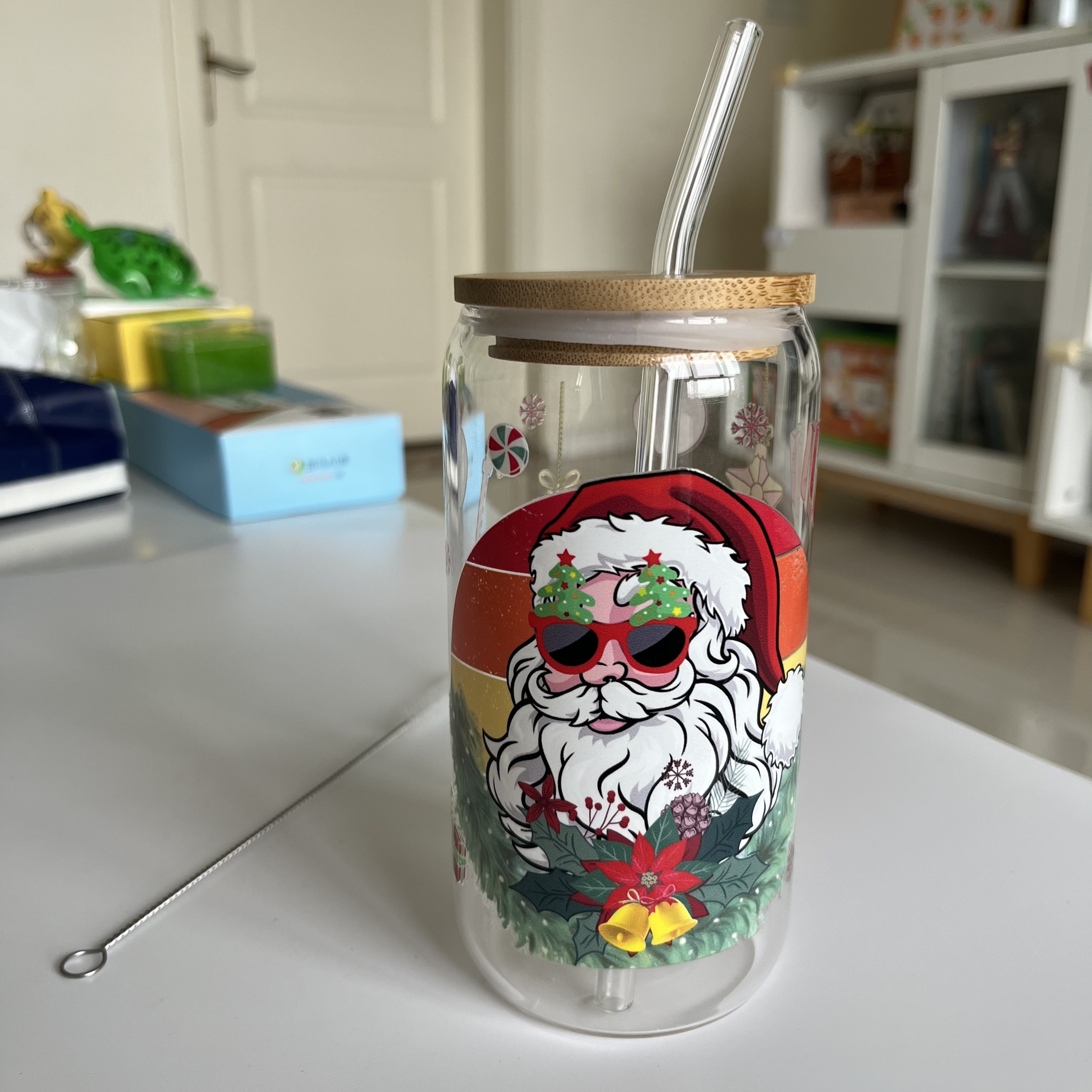 1pc Christmas Themed Straw Cup