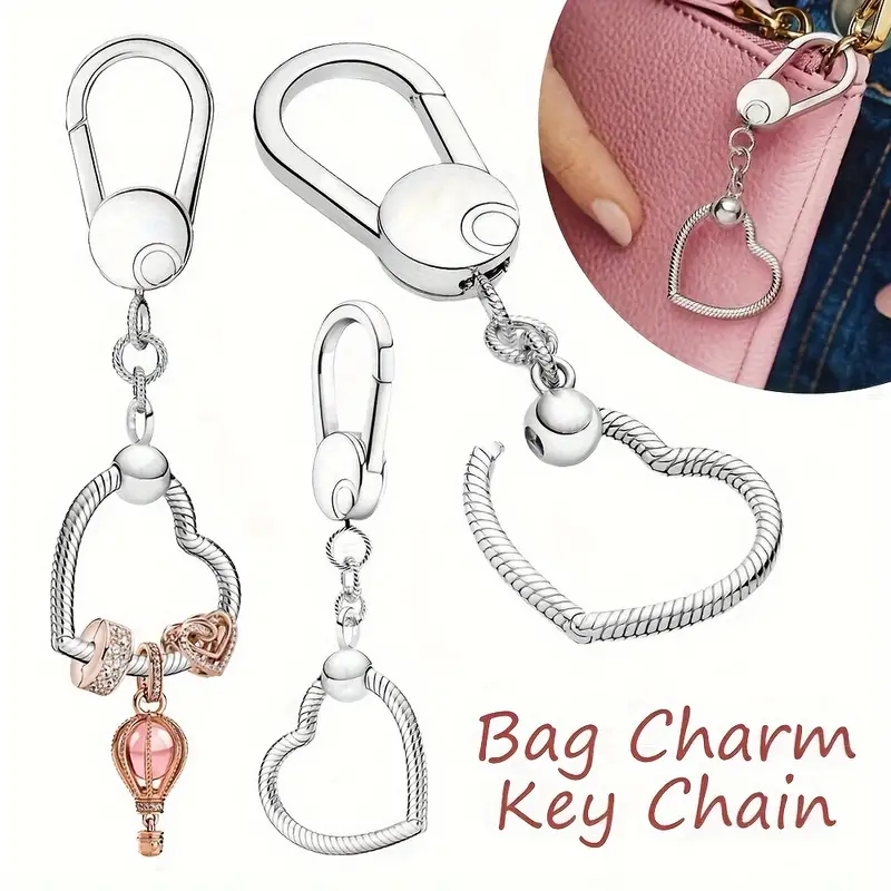 Heart Shaped Keychain Clips Cute Lobster Clasp Spring Snap - Temu