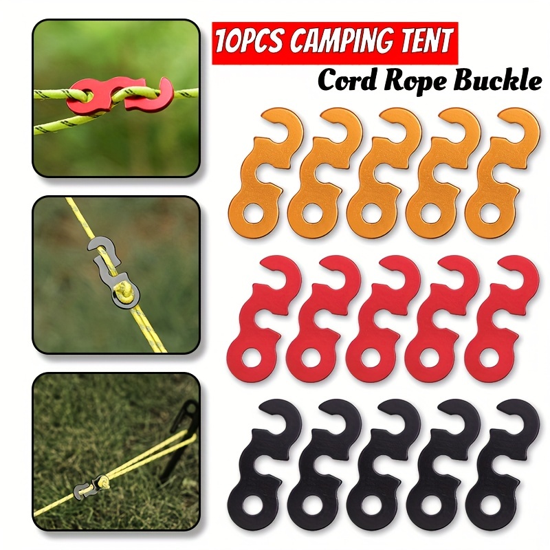 10pcs Adjustable Camping Tent Cord Rope Buckles S Type Tensioners Fastener  Outdoor Camping Tents Accessories, Check Out Today's Deals Now