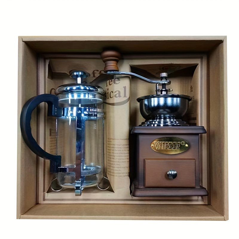Vintage Manual Coffee Grinder Wooden Coffee Grinder Roller - Temu