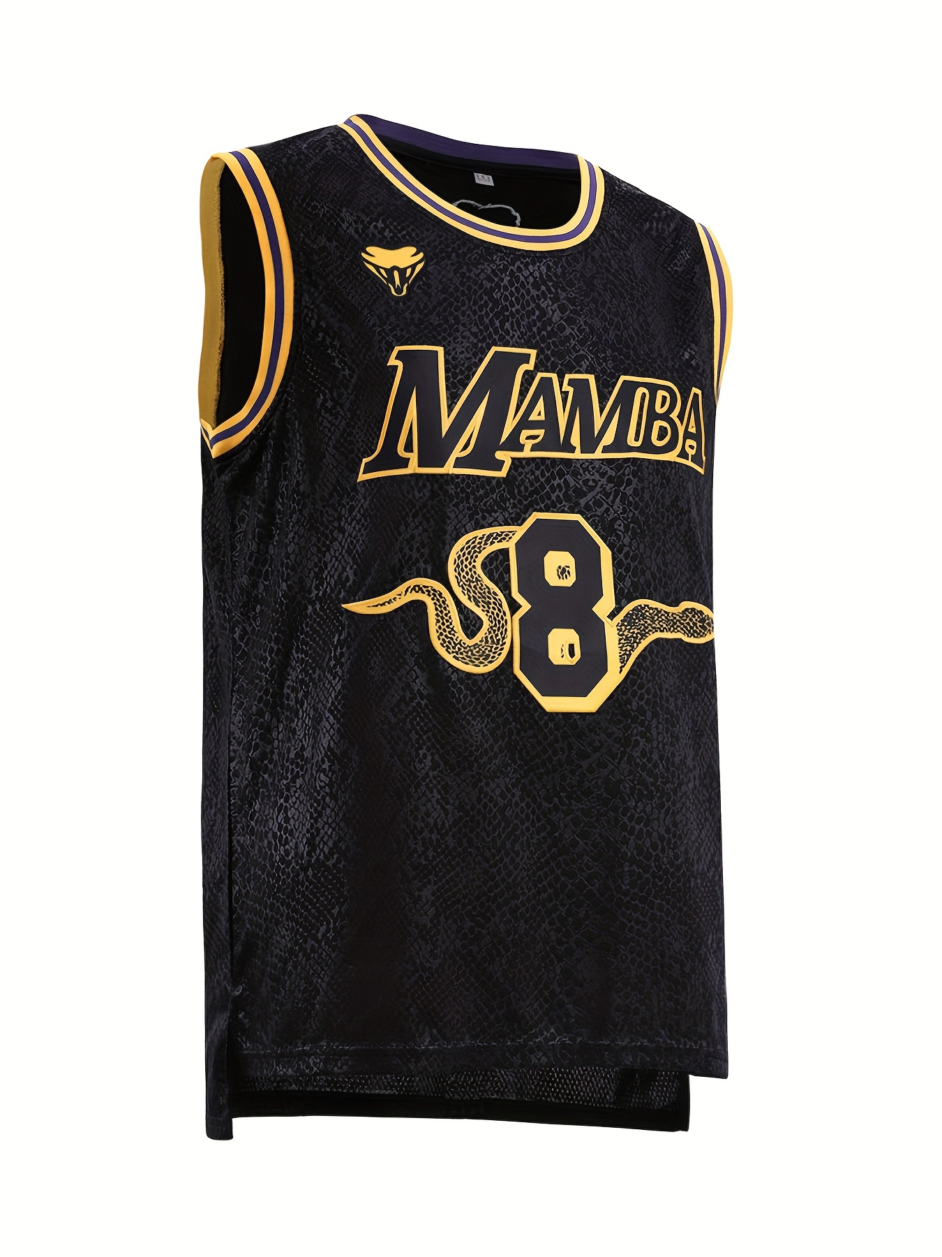Men's Black Basketball Jersey, Front #8 Back #24 Embroidered, Men's Casual Fashion Jersey Size S-XXXL,Temu