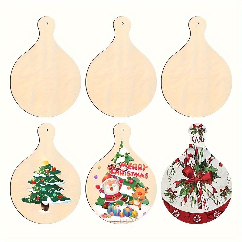 

3pcs Wooden Paddle Chopping Board With Handle, Diy Wooden Board For Home Kitchen Cooking Decoration Crafts