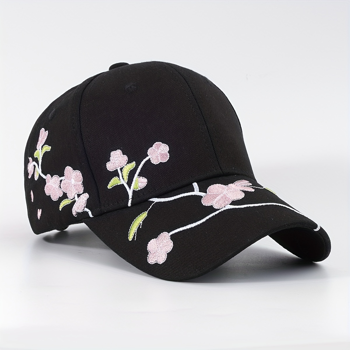 Cherry Blossom Dad Hat, Black