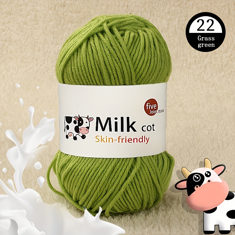 5 Strands Milk Cotton Hand Knitting Yarn Diy Knitting - Temu
