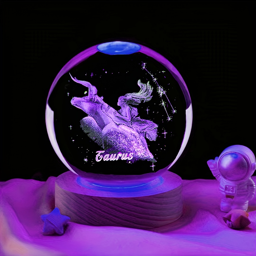 Star Ocean Animal Crystal Ball 3d Inner Carving Colorful - Temu