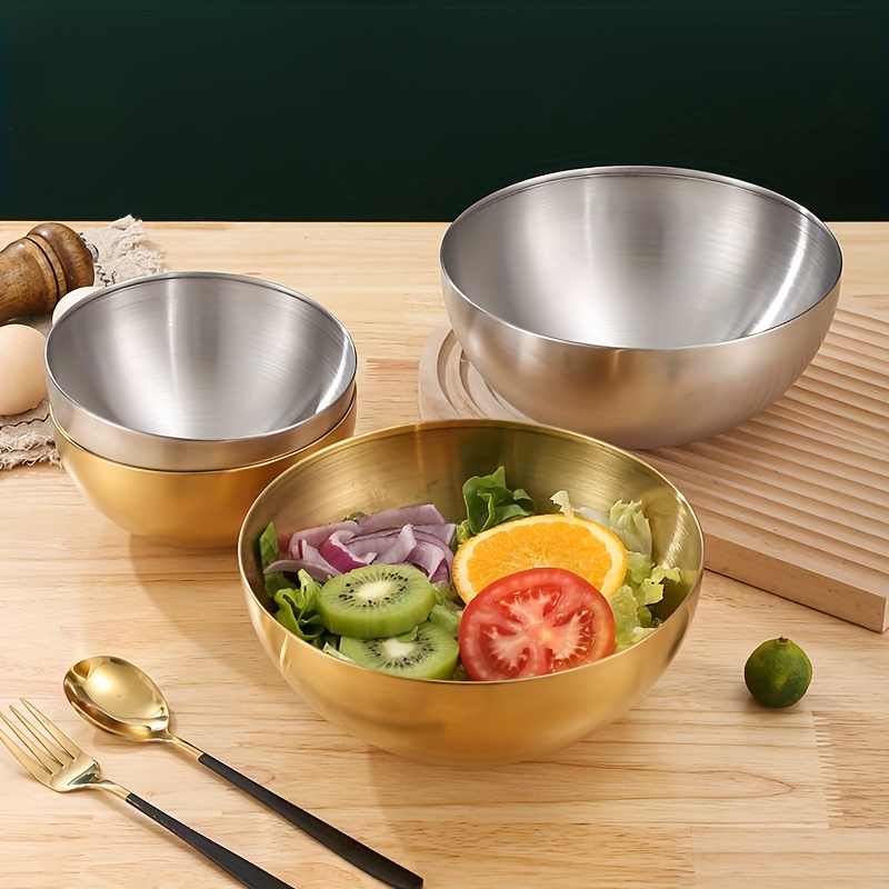 Mixing Bowl 304 Stainless Steel Salad Mixing Bowl For Food - Temu