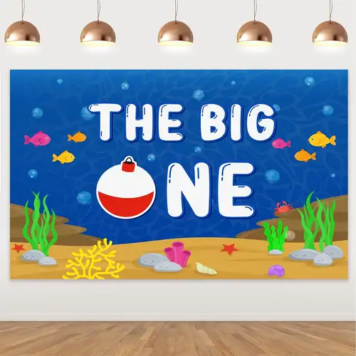 1pc, Fishing Theme High Chair Banner, High Chair Decor, Fishing Party  Decor, 1st Birthday Party Banner, 1st Birthday Banner