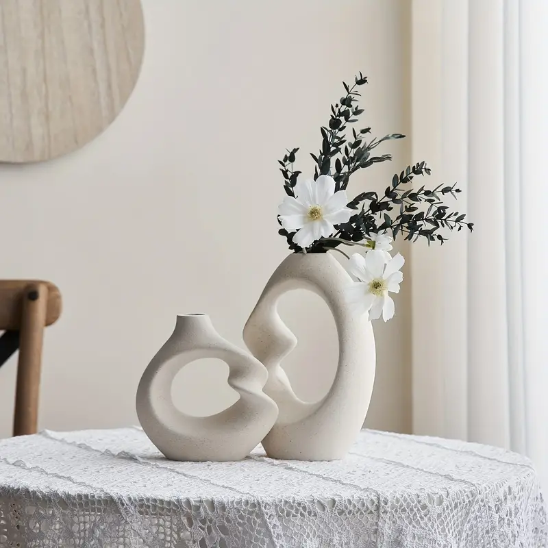 1 Vaso Viso In Ceramica Vaso Fiori Bianchi Vaso Moderno - Temu Italy