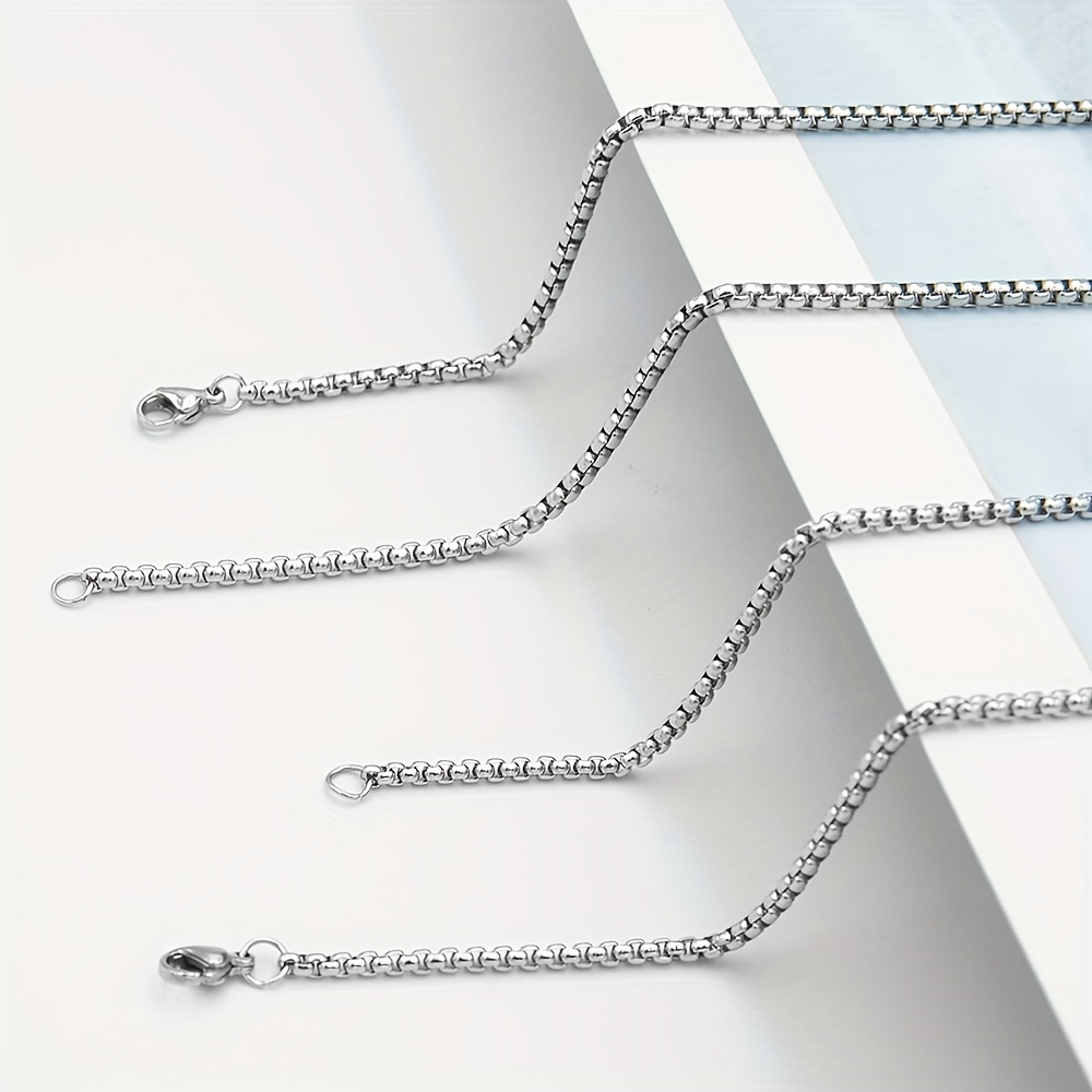 Classic Hip hop Funky Silver Chain Necklace Titanium Steel Jewelry