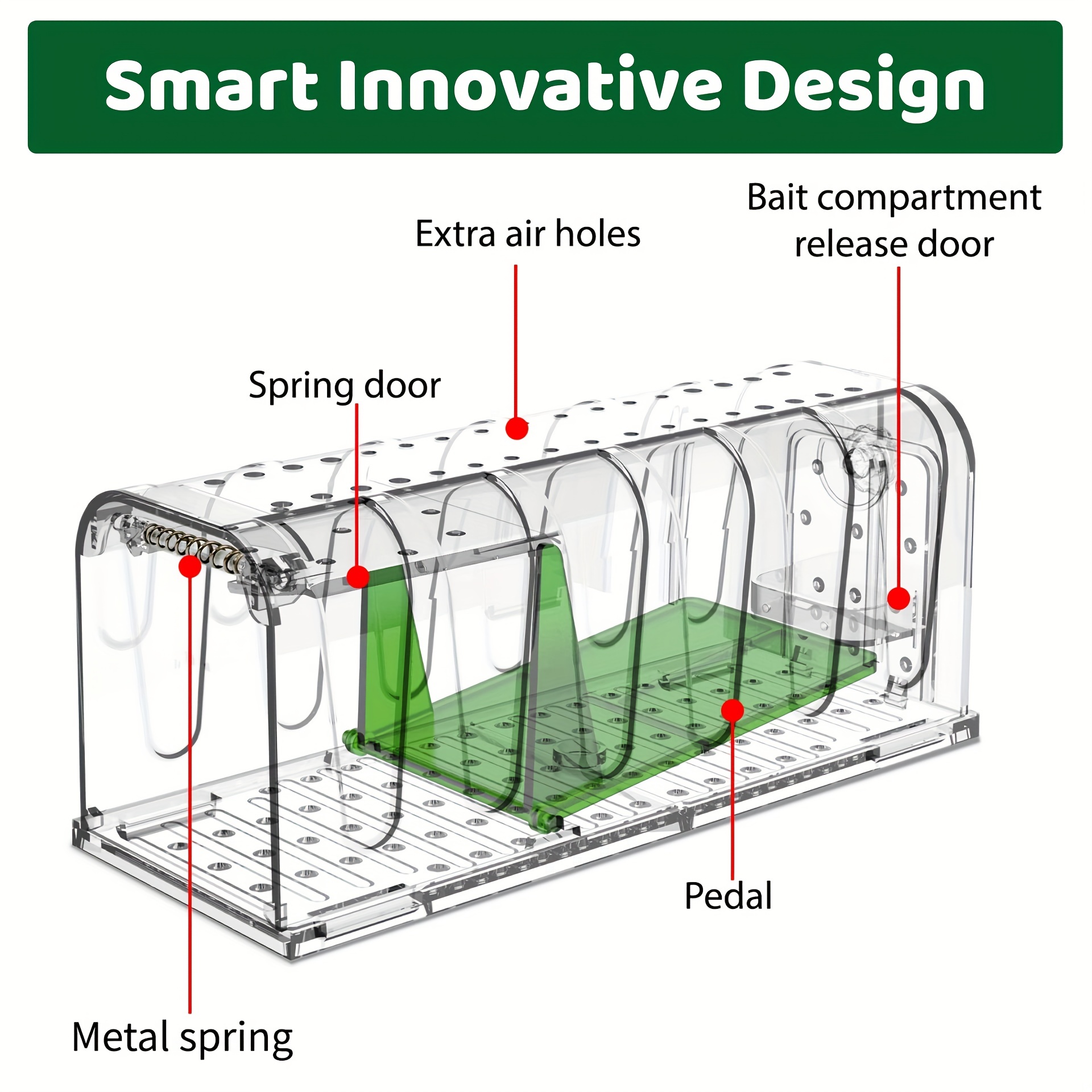 Easipet Metal Mouse Trap - Humane Multi Reusable Bait Pest Control