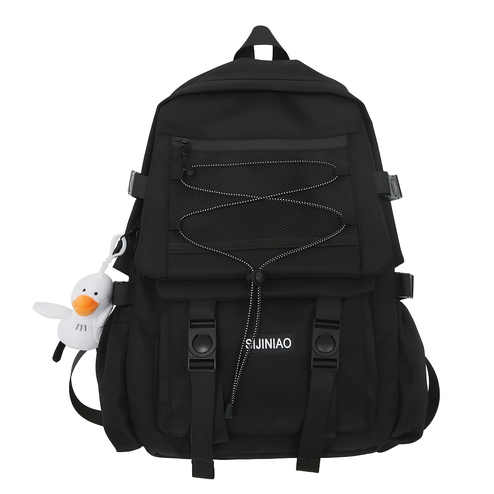 Mochila negra para laptop de 17 pulgadas para hombre, mochila impermeable  de viaje para la escuela, bolsa de libros con puerto de carga USB