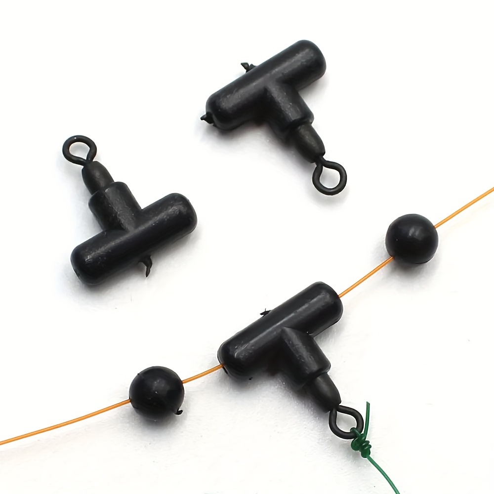 T shaped Swivel Ring Fishing Connectors Rig Beads Hair - Temu Canada