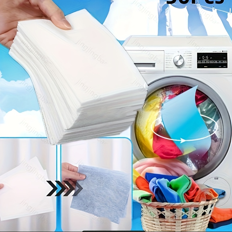 50 Sheets Color Catcher Sheets for Laundry Anti Cloth Dyed In-Wash Dye  Grabbing Sheets Protect