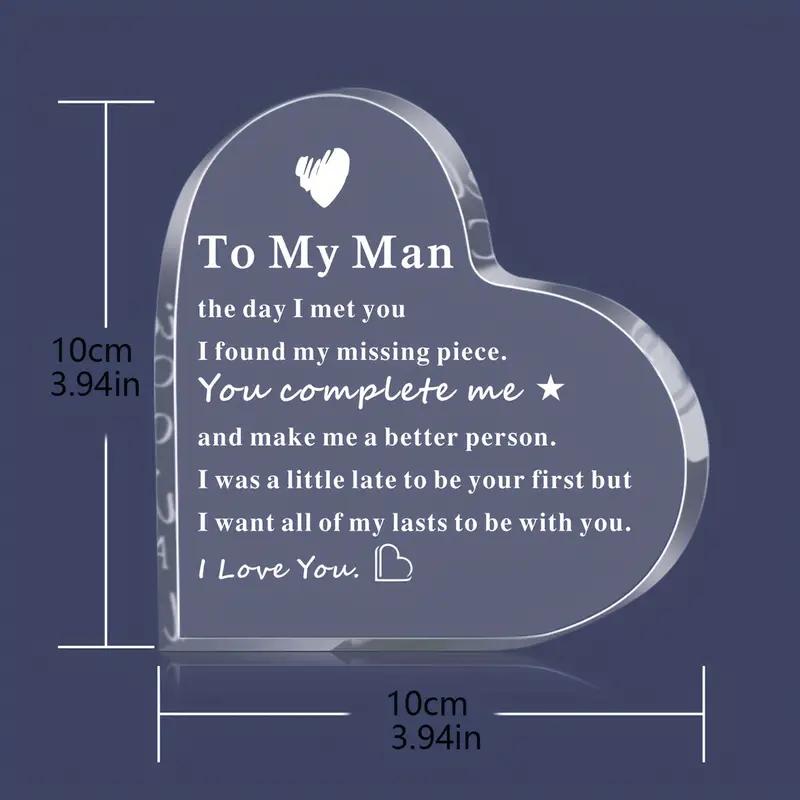 To My Man Gift for Him Anniversary Birthday Gifts for Boyfriend I Love You  Gift for Him Fiance Husband Keepsake for Groom Engagement Wedding Valentine