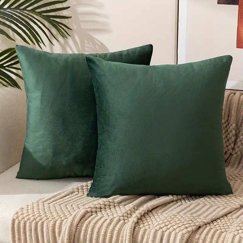 Velvet Throw Pillow With Inserts, Soft Solid Decorative Throw Pillows For  Sofa Bedroom Car Home Decor, - Temu