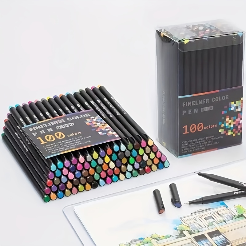 Art Fineliner Colored Pens, 60 Colors Fine Point Pens For Coloring,  Drawing, Detailing, Writing Note Taking Calendar And Journal Art Projects -  Temu