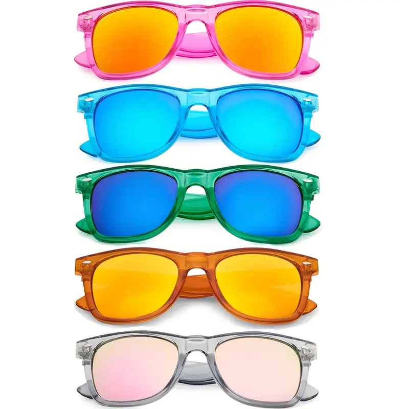 Square Mirror Lens Fashion Sunglasses Women Men Translucent - Temu