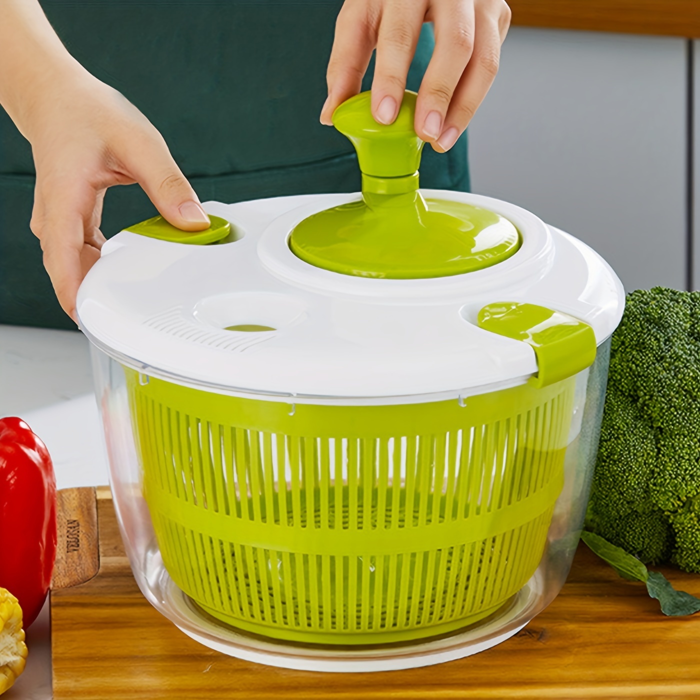 Vegetable And Salad Spinner Kitchen Gadgets Kitchen - Temu