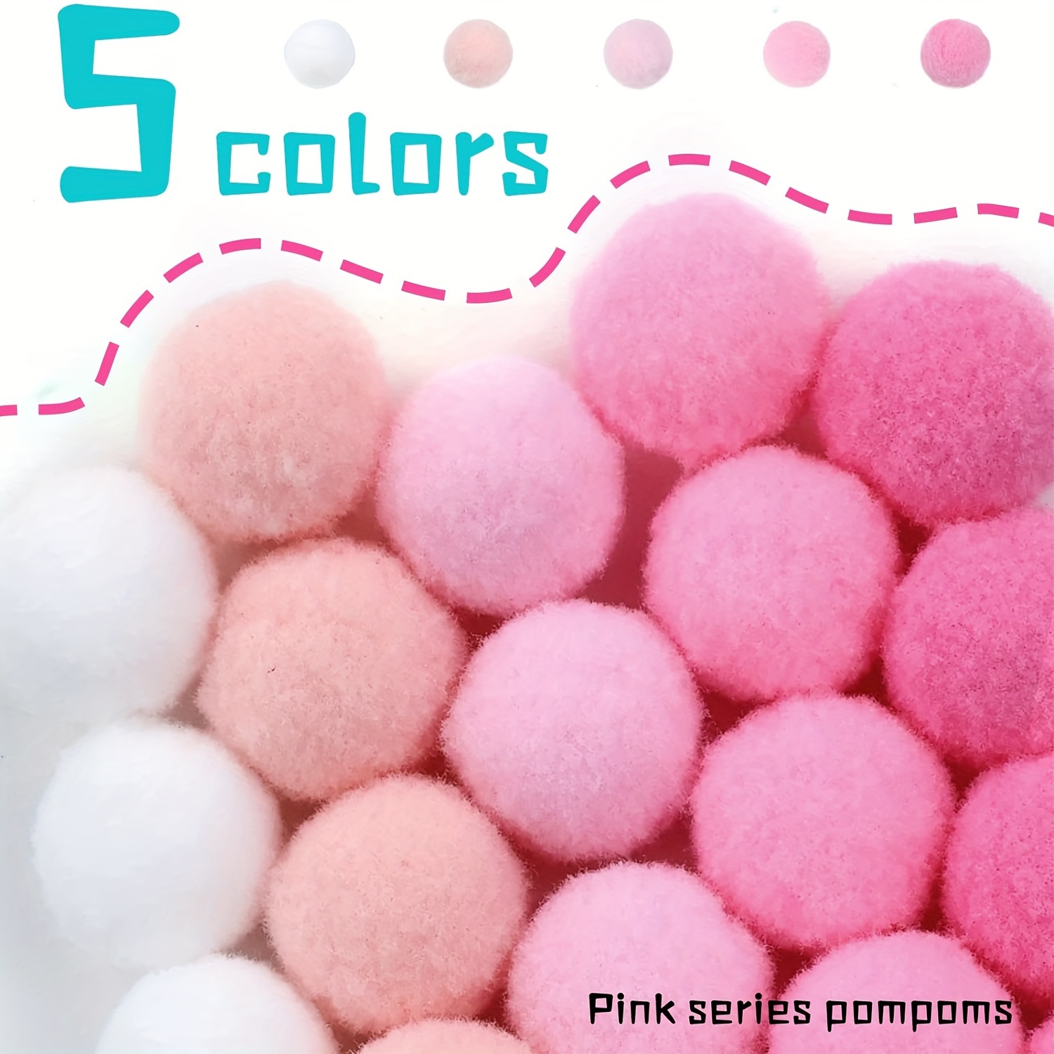 24 Colors Pompoms Arts And Crafts Pom Poms Balls For Hobby - Temu