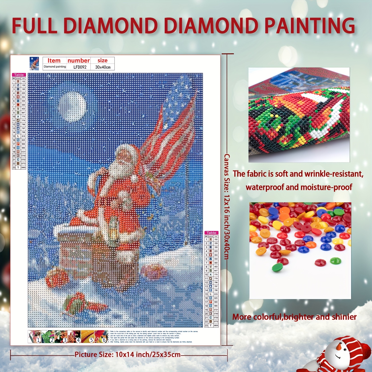 ZY 5D Diamond Painting Kit for Kids with Wooden Frame Art and