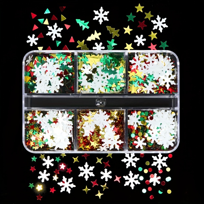 White Snowflakes Resin Glitter Sequins Mermaid Color - Temu