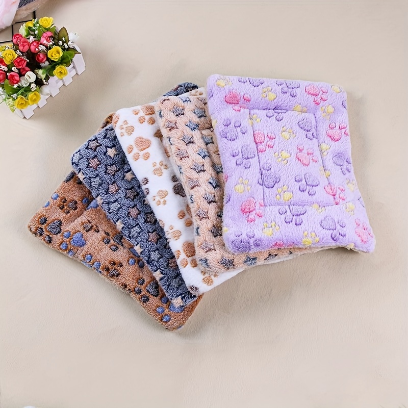 Cartoon Heart Print Pet Mat Double Layer Cushion All Seasons Cat Bed Mat