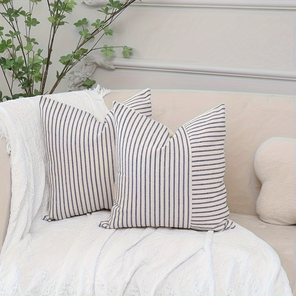 Ivory White Throw Pillow Covers For Sofa,coush,bedroom,family Room Decorative  Pillows Linen Cushion Covers,no Serts - Temu