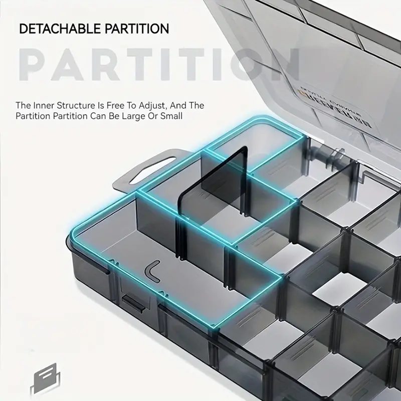 Transparent Multi grid Parts Box Compartment Accessory - Temu Canada