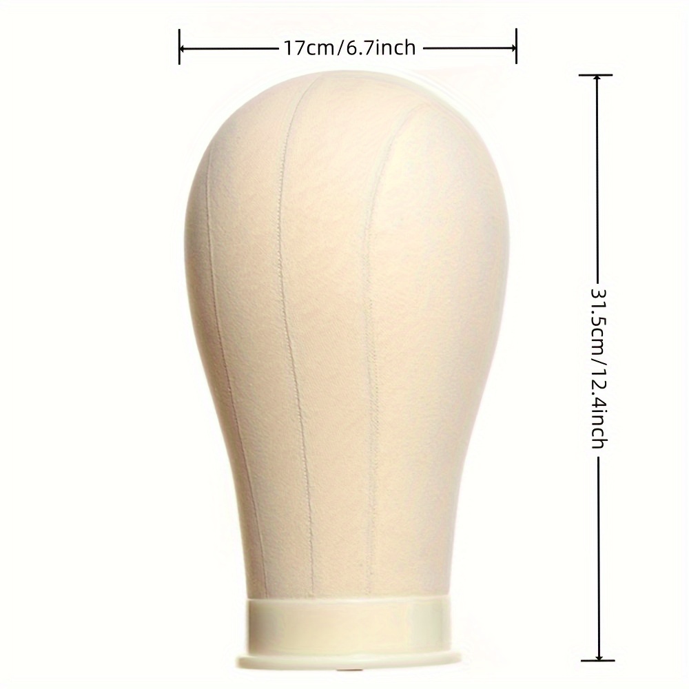 canvas wig head mannequin for wig making and display includes wig caps and t pins