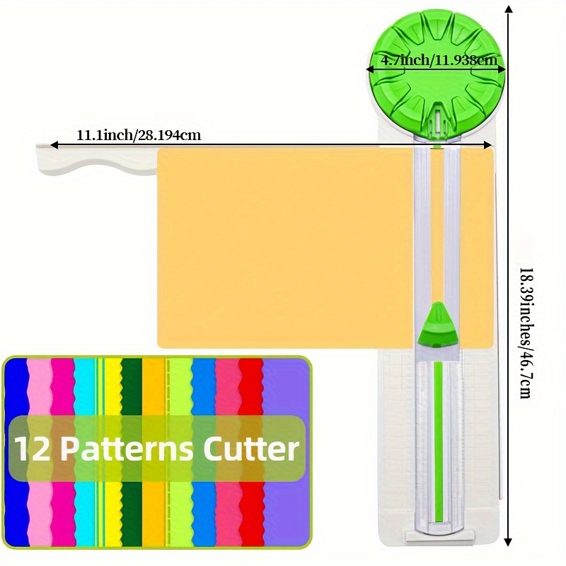 Paper Cutter, Paper Cutter for Cardstock, Paper Trimmer, Paper Slicer, Mini  Paper Cutter, Paper Cutters and Trimmers, Paper Trimmer for Crafting,  12-Shapes in 1 Cardstock Cutter