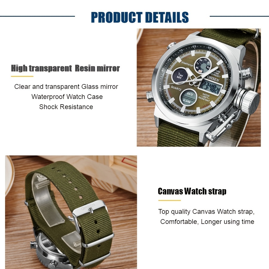 Relojes para hombres Relojes militares para hombres Reloj militar del  ejército analógico de cuarzo impermeable relojes de pulsera para hombres  Fecha [envío gratis]