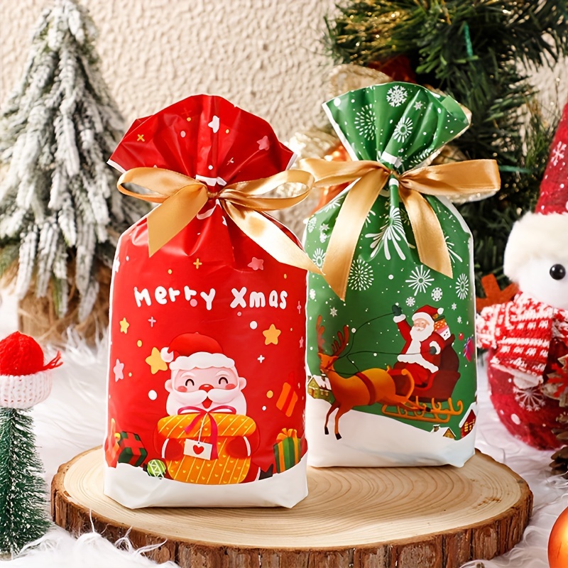 Christmas Non woven Drawstring Pocket Happy New Year Gift - Temu