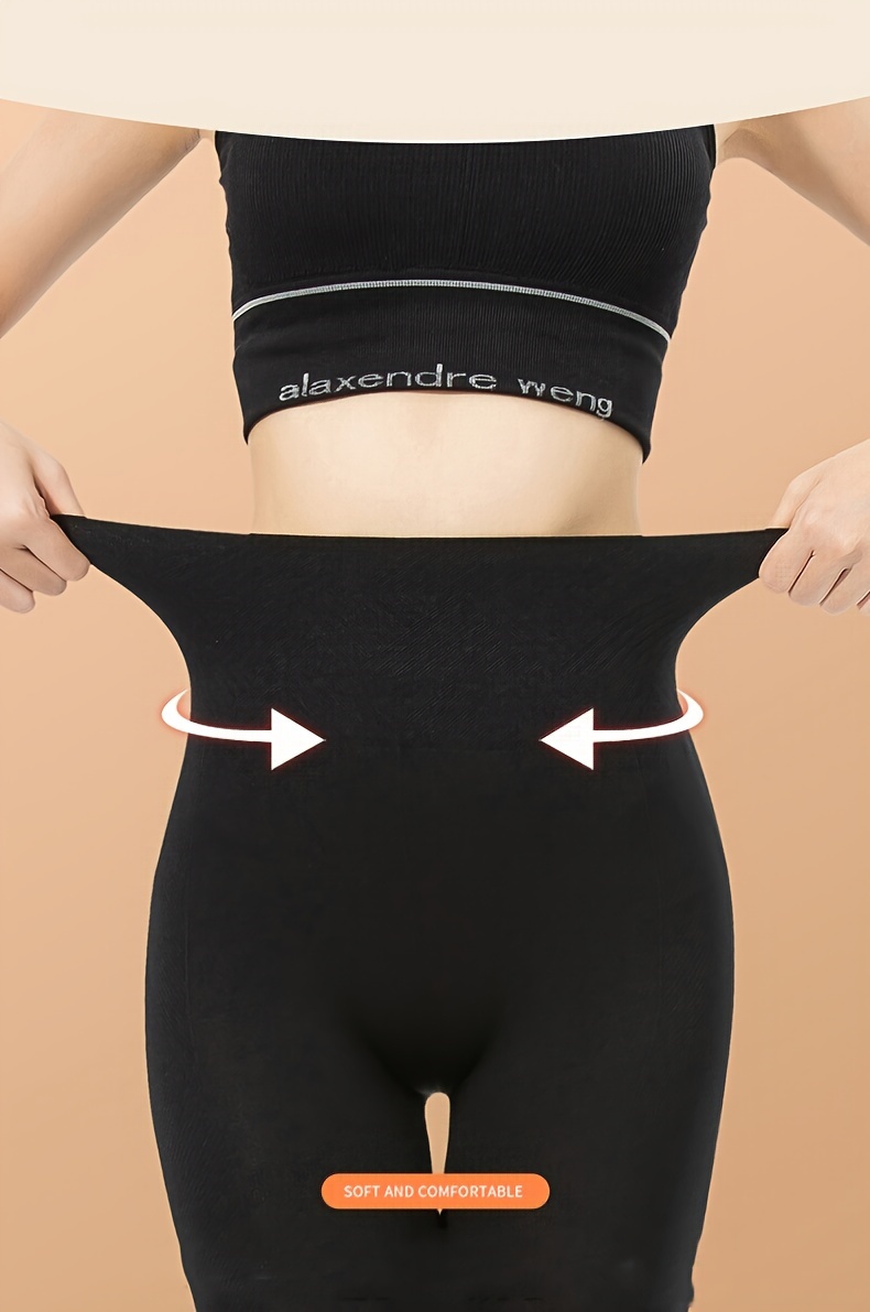 High Waist Shaping Pants Elastic Tummy Control Slimming - Temu