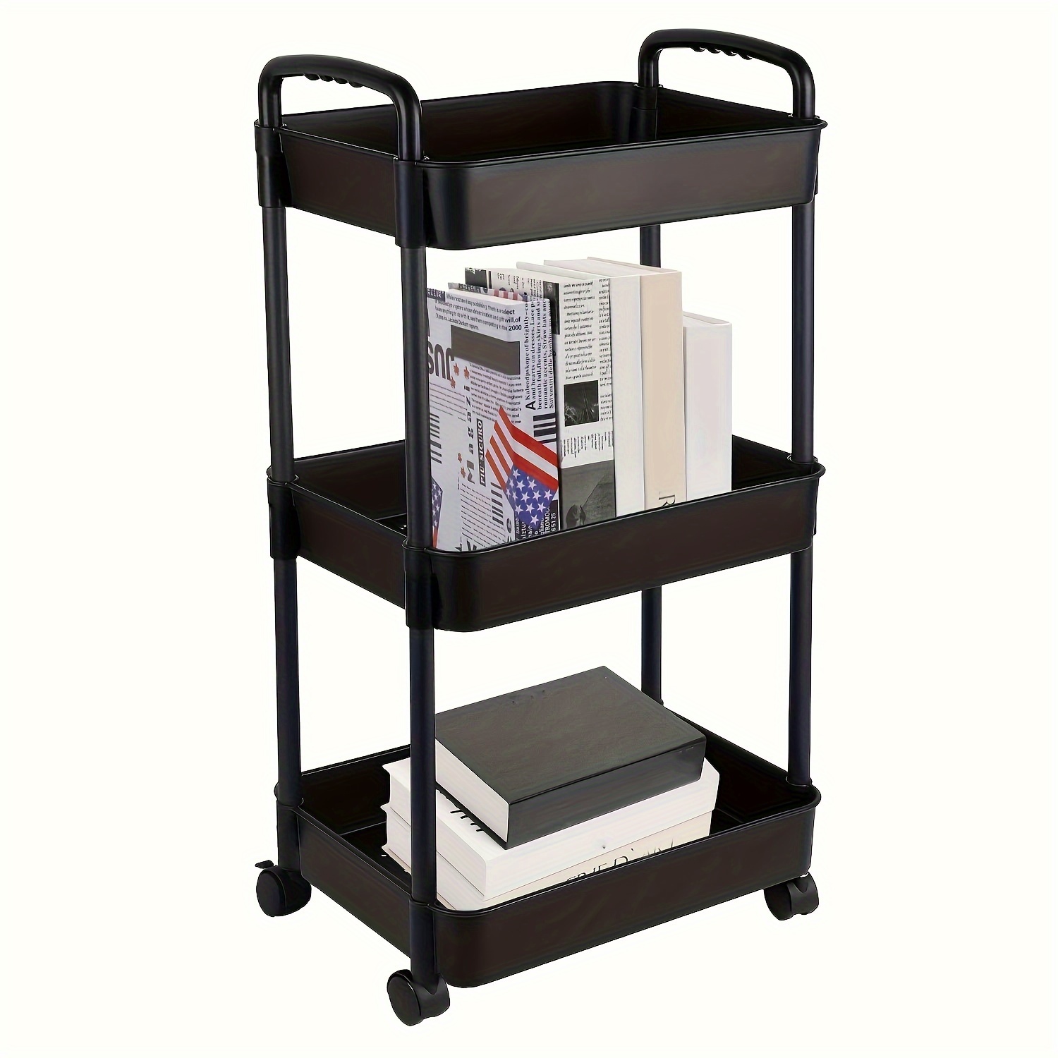 Organizer Storage Clearance Cart 3 layer Bookshelf Storage - Temu