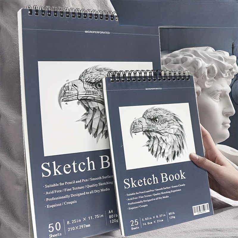 Artists Sketchbook For Drawing A3/a4/a5 With Spiral Bound - Temu