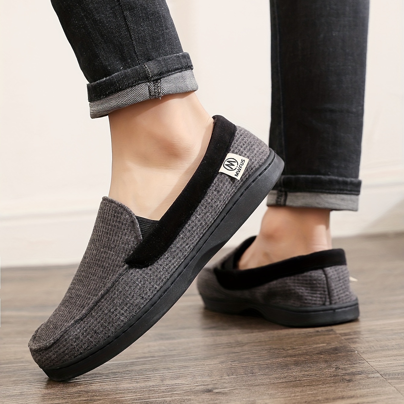 Men's Cozy Anti-Skid House Slippers with Fuzzy Lining