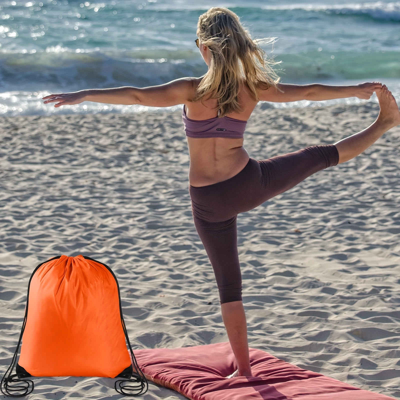 Bolsa Do Gimnasio Para Mujer Estera De Yoga Impermeable Bolso De Playa  Natación