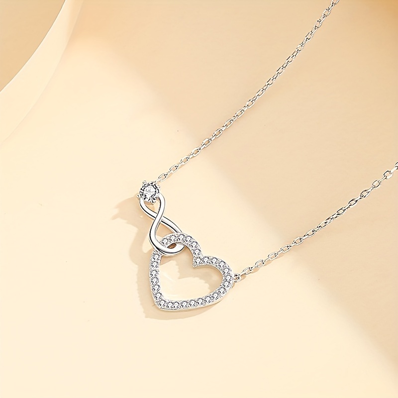 2pcs Heart Shape and Infinity Sign Jewelry Set