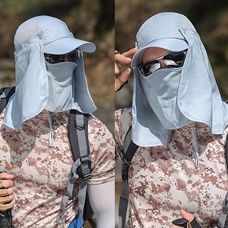 Men's Summer Sun Hat Face Covering Fishing Outdoor - Temu